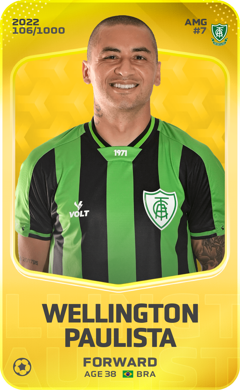 Sorare - Sorare Official - Wellington Paulista 2022-23 • Limited 106/1000 - NFT # 43014599730458085151897112335252266926617691510926126230914071637198042672234