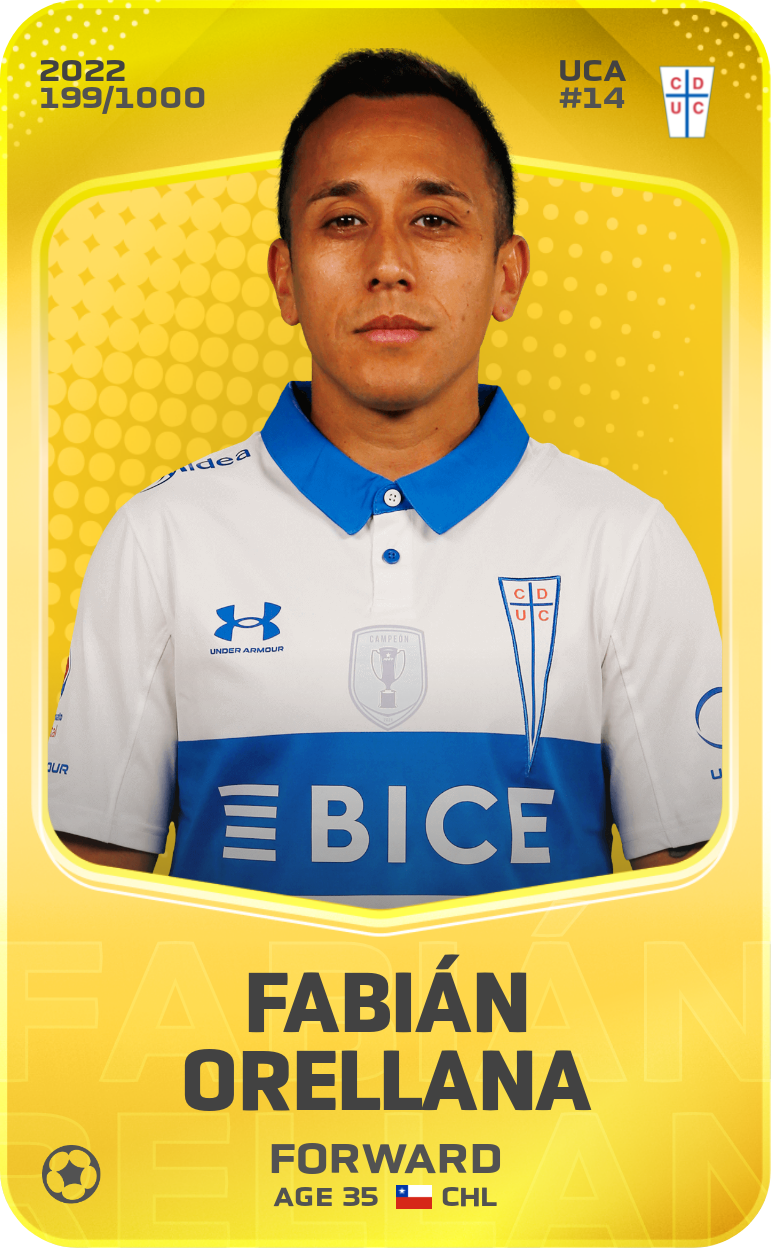Sorare - Sorare Official - Fabián Orellana 2022-23 • Limited 199/1000 - NFT # 56174487589688543268394779503709968578547608584699155444528719788154237817470