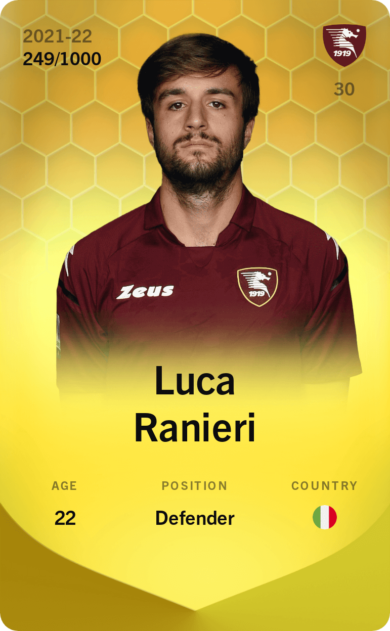 Luca Ranieri 2021-22 • Limited 249/1000
