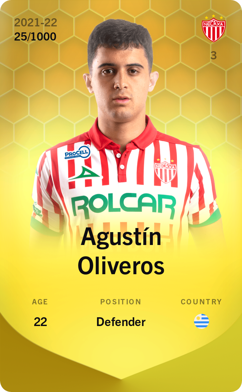 Sorare - Sorare Official - Agustín Oliveros 2021-22 • Limited 25/1000 - NFT # 20772414197059634880456931417284938344318209583120880997817657241536495901714