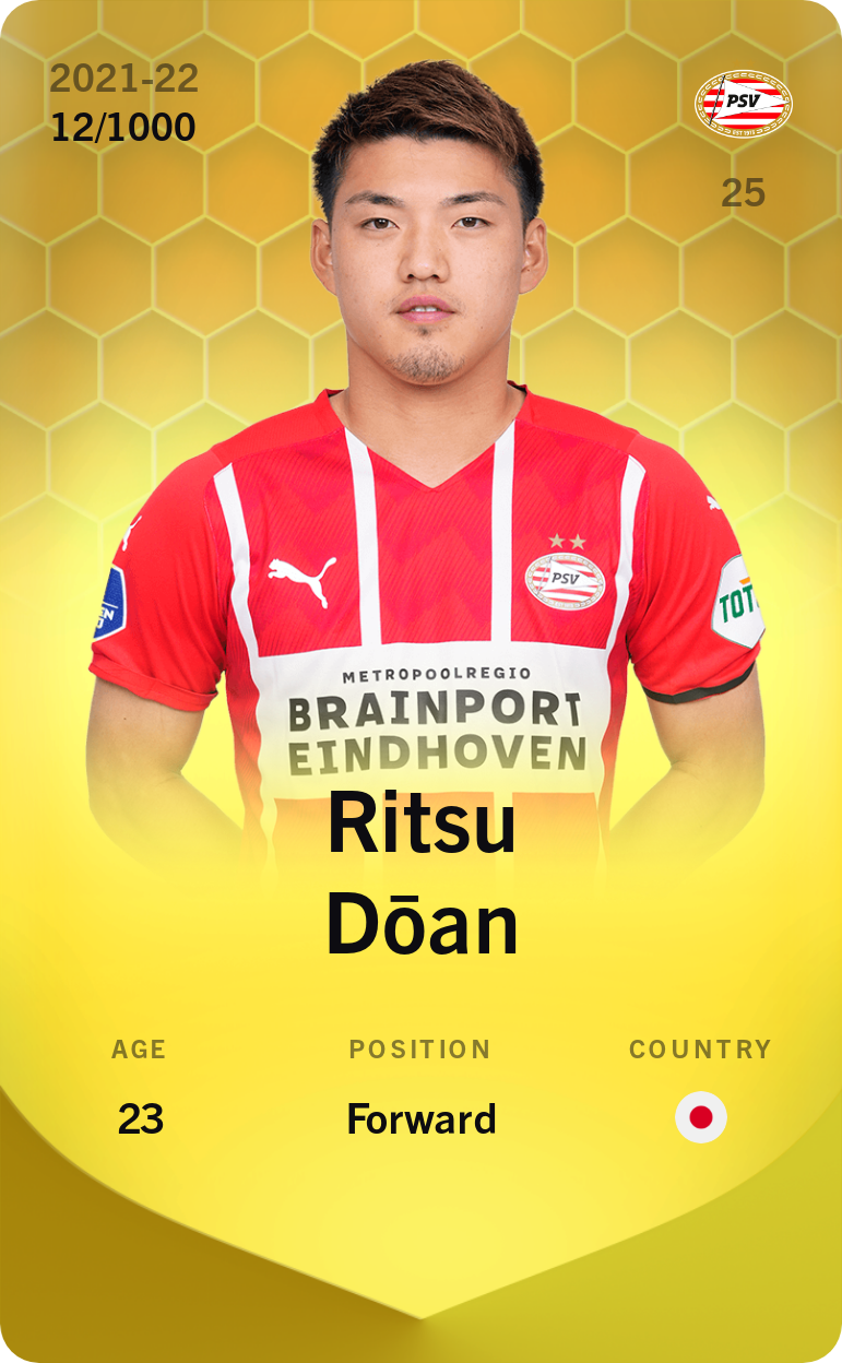 Sorare - Sorare Official - Ritsu Dōan 2021-22 • Limited 12/1000 - NFT # 6812233711639467865627463232522186222346052314827042128885112429534855286501