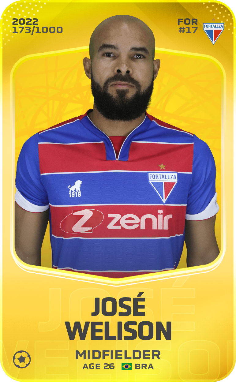 Sorare - Sorare Official - José Welison 2022-23 • Limited 173/1000 - NFT # 65954686452950207468724240362666593101942181016767889264609712488188776837606