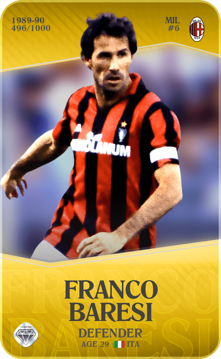 Franco Baresi 1989-90 • Limited 496/1000