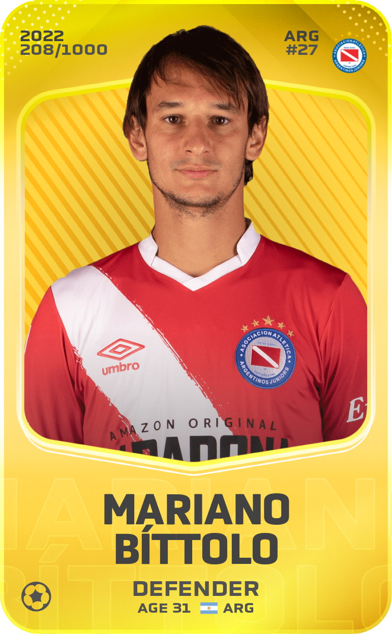 Sorare - Sorare Official - Mariano Bíttolo 2022-23 • Limited 208/1000 - NFT # 110383275807674556022822833733105575860836979688815376167095585644968079525061