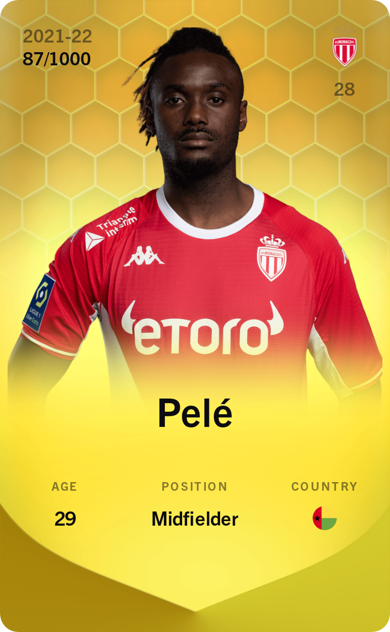 Sorare - Sorare Official - Pelé 2021-22 • Limited 87/1000 - NFT # 60968408532290679128295039915605837814715432862458691854114794243004958613717
