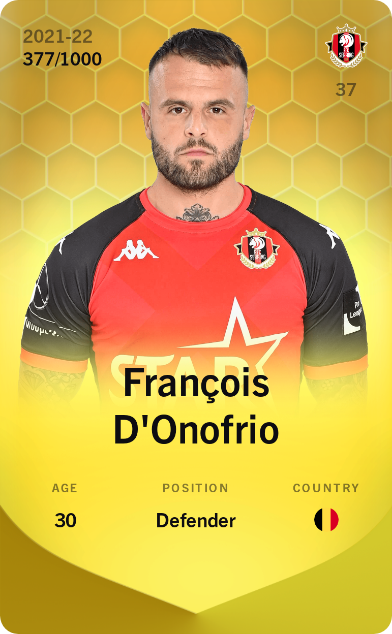 François D'Onofrio 2021-22 • Limited 377/1000