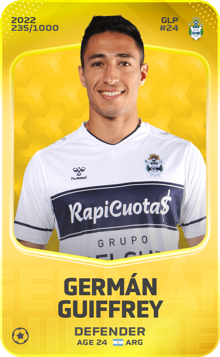 Sorare - Sorare Official - Germán Guiffrey 2022-23 • Limited 235/1000 - NFT # 75892235281413876339131393370611721495242049542924080858136701985591731591541