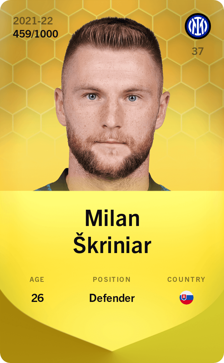 Milan Škriniar 2021-22 • Limited 459/1000