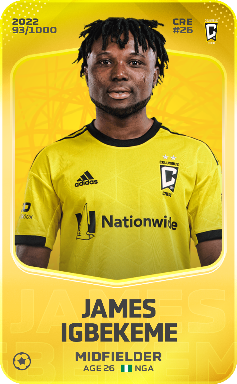 Sorare - Sorare Official - James Igbekeme 2022-23 • Limited 93/1000 - NFT # 82104340127504057834388199157377309771618851468517554459456690249500608213052