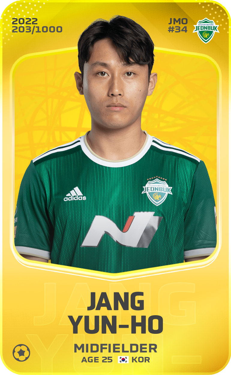 Sorare - Sorare Official - Jang Yun-Ho 2022-23 • Limited 203/1000 - NFT # 105123857668538076931719369379570618412844790072230212779074415994399332169630