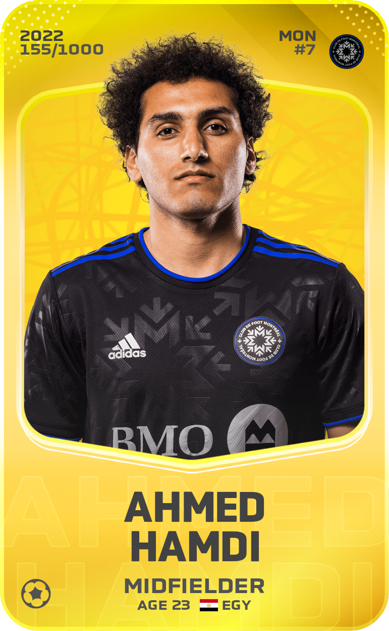 Sorare - Sorare Official - Ahmed Hamdi 2022-23 • Limited 155/1000 - NFT # 18079331039563628621027096198632085736798832044822059482277777144100374166525