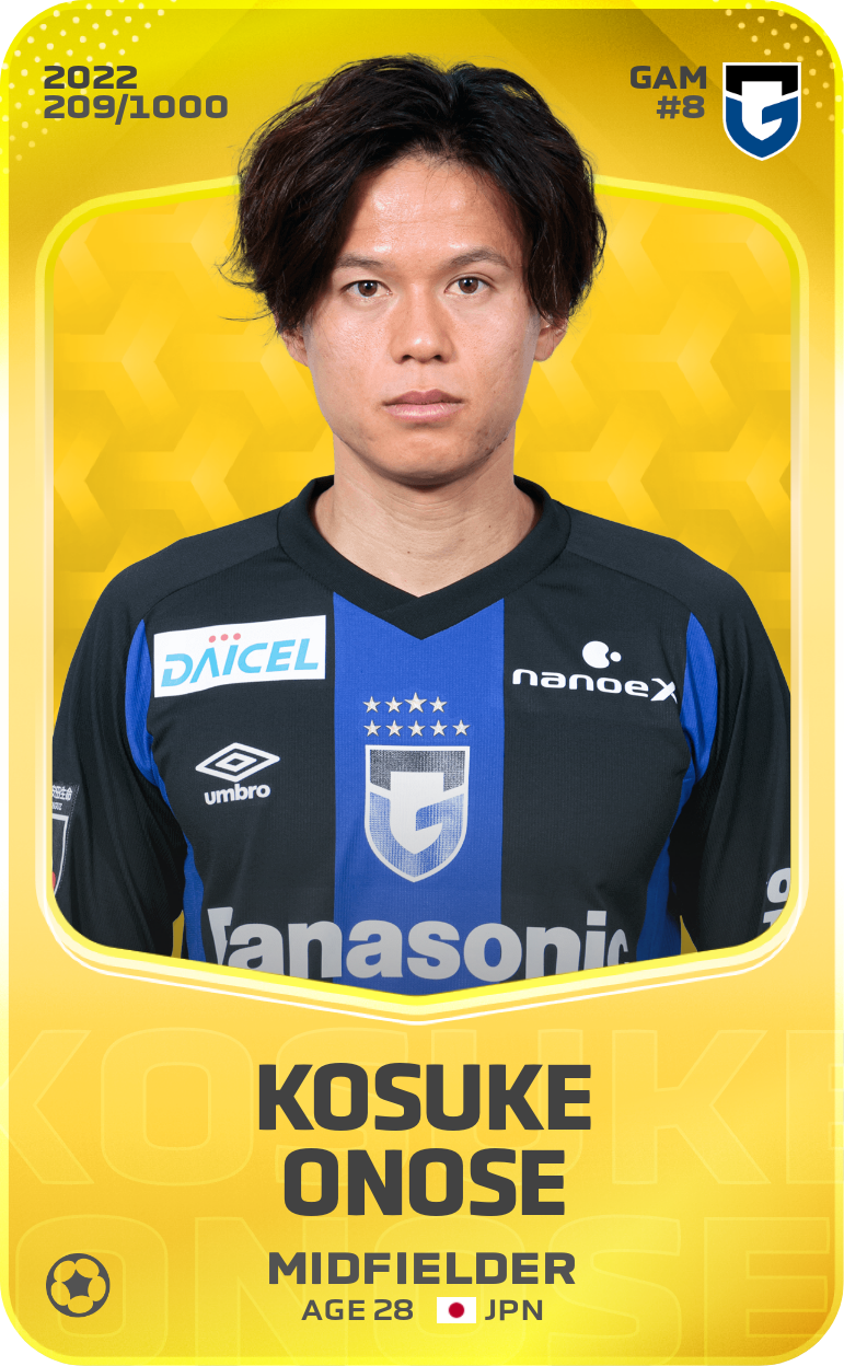 Sorare - Sorare Official - Kosuke Onose 2022-23 • Limited 209/1000 - NFT # 88214338336642624807244650699200496359999458353092273882187195850390435249280