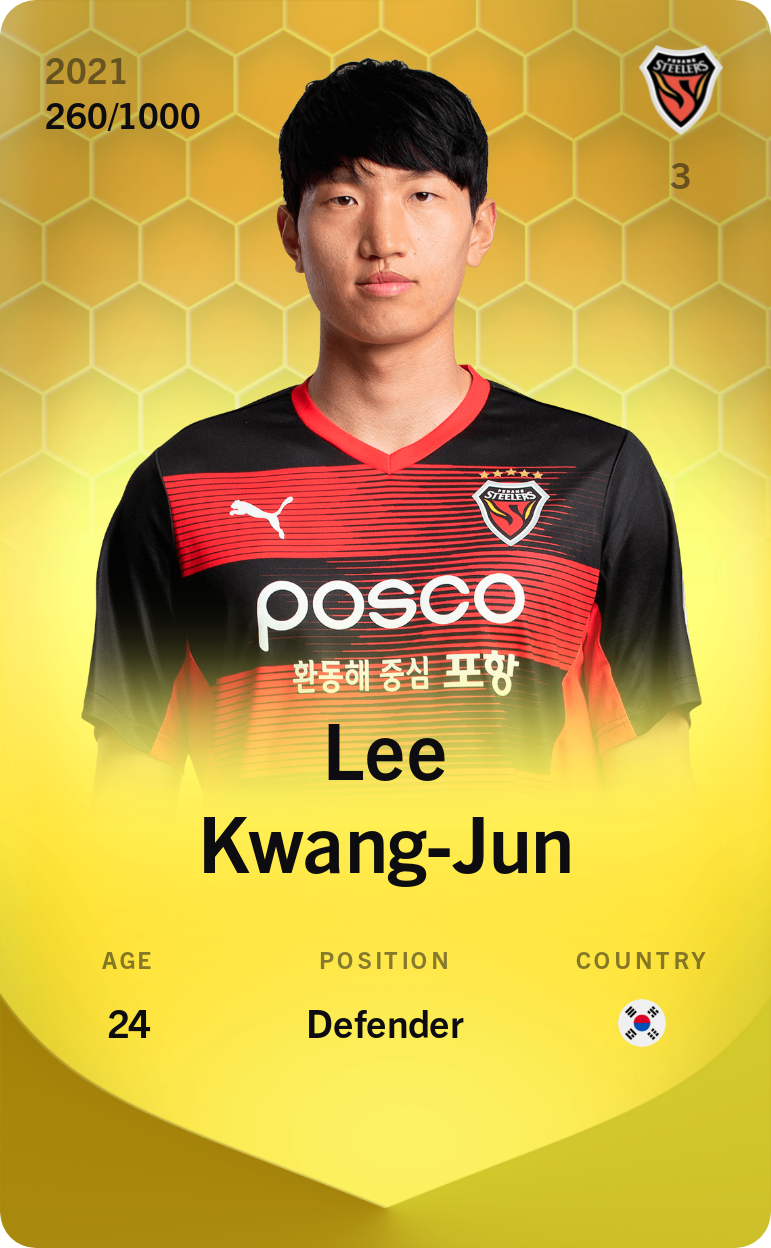 Sorare - Sorare Official - Lee Kwang-Jun 2021-22 • Limited 260/1000 - NFT # 80461985358332868224892378829690744145736675911595149440980979401718560640610