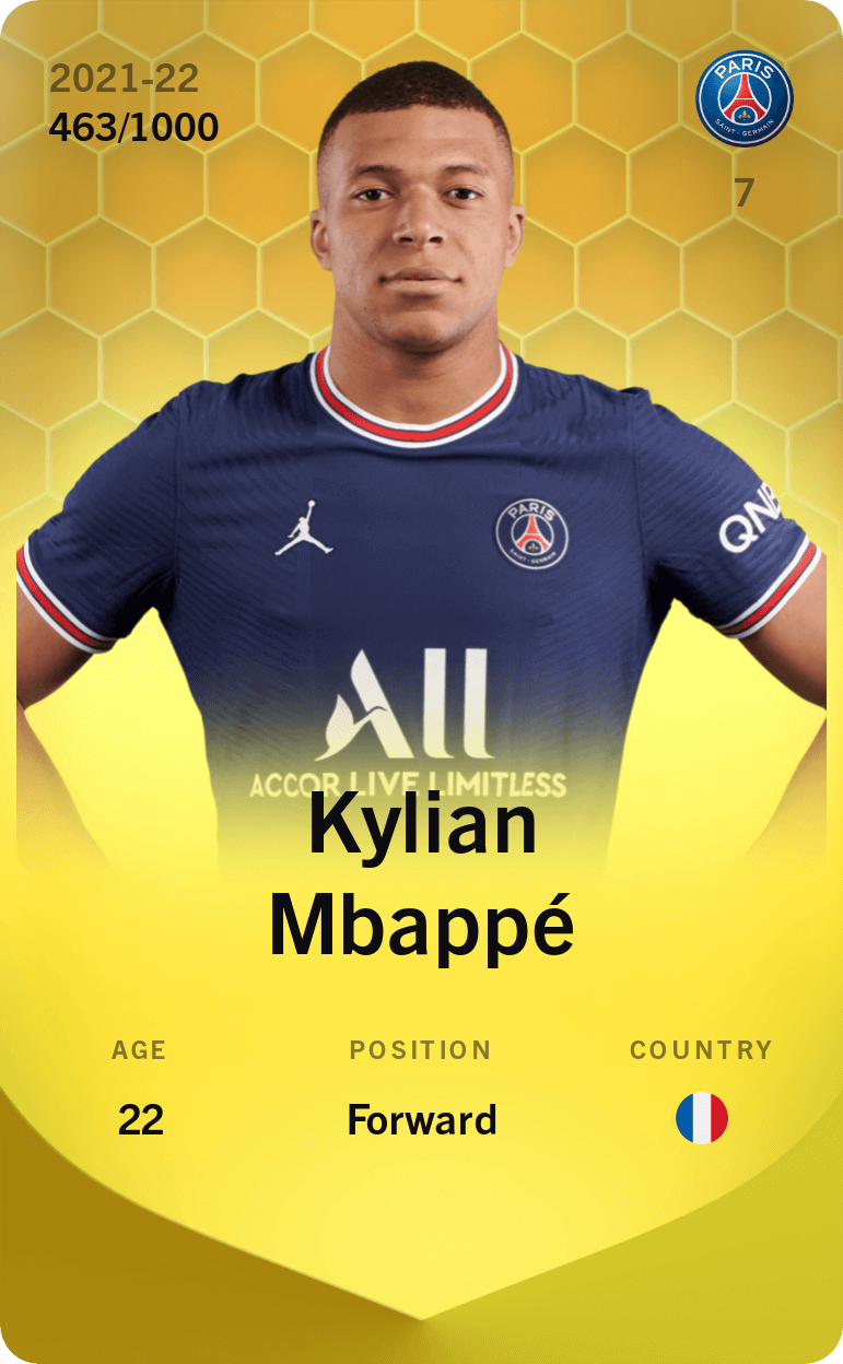 Kylian Mbappé 2021-22 • Limited 463/1000