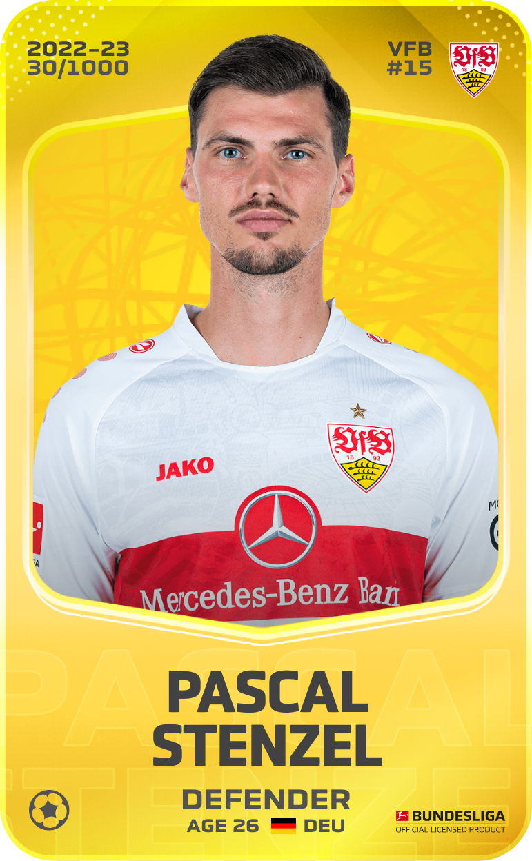 Sorare - Sorare Official - Pascal Stenzel 2022-23 • Limited 30/1000 - NFT # 14981365651543627930353033815941851588984054293304938174057518601918144068105