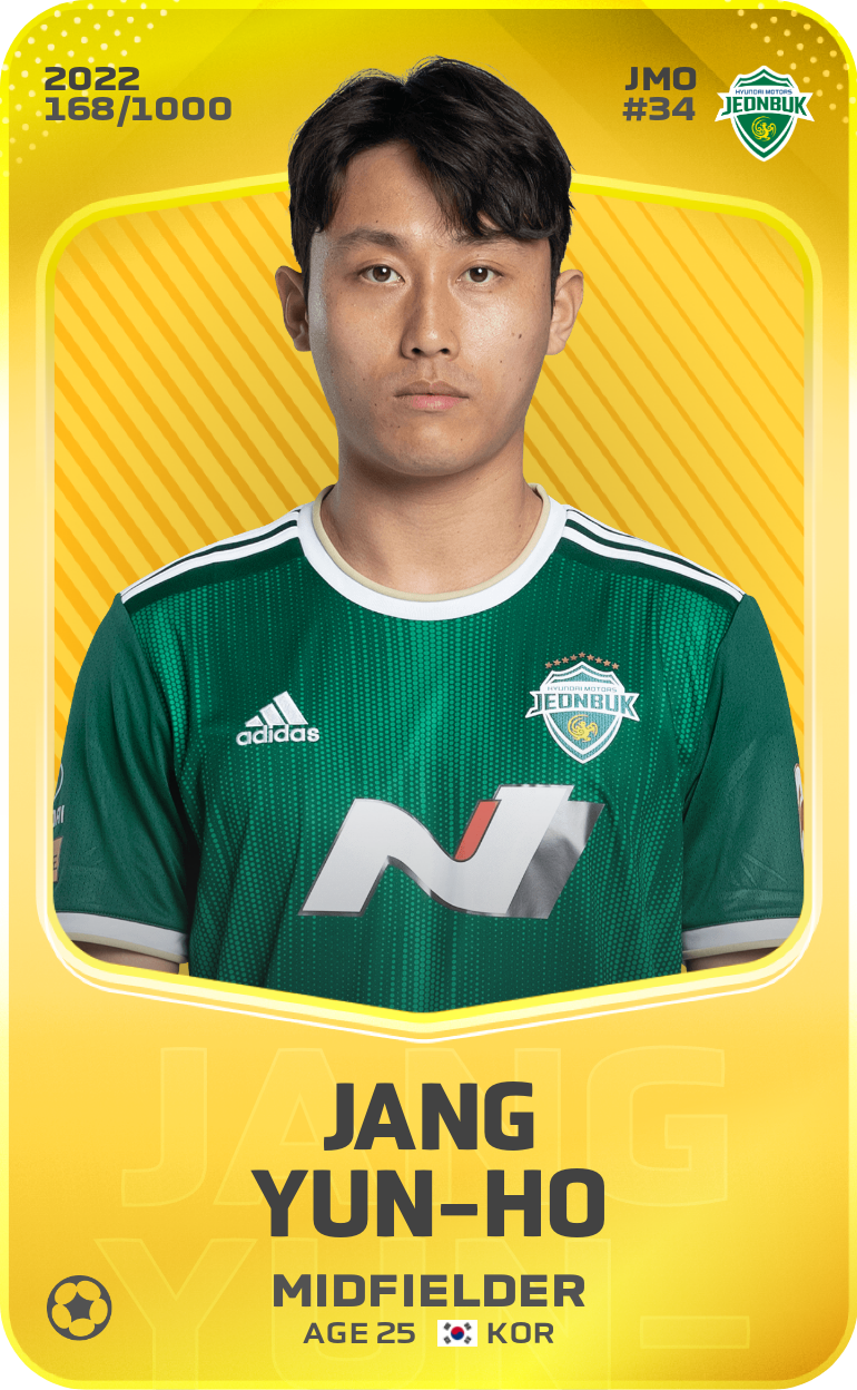 Sorare - Sorare Official - Jang Yun-Ho 2022-23 • Limited 168/1000 - NFT # 71740837593481008945067504218195498664244982297448591234470124856581181563856