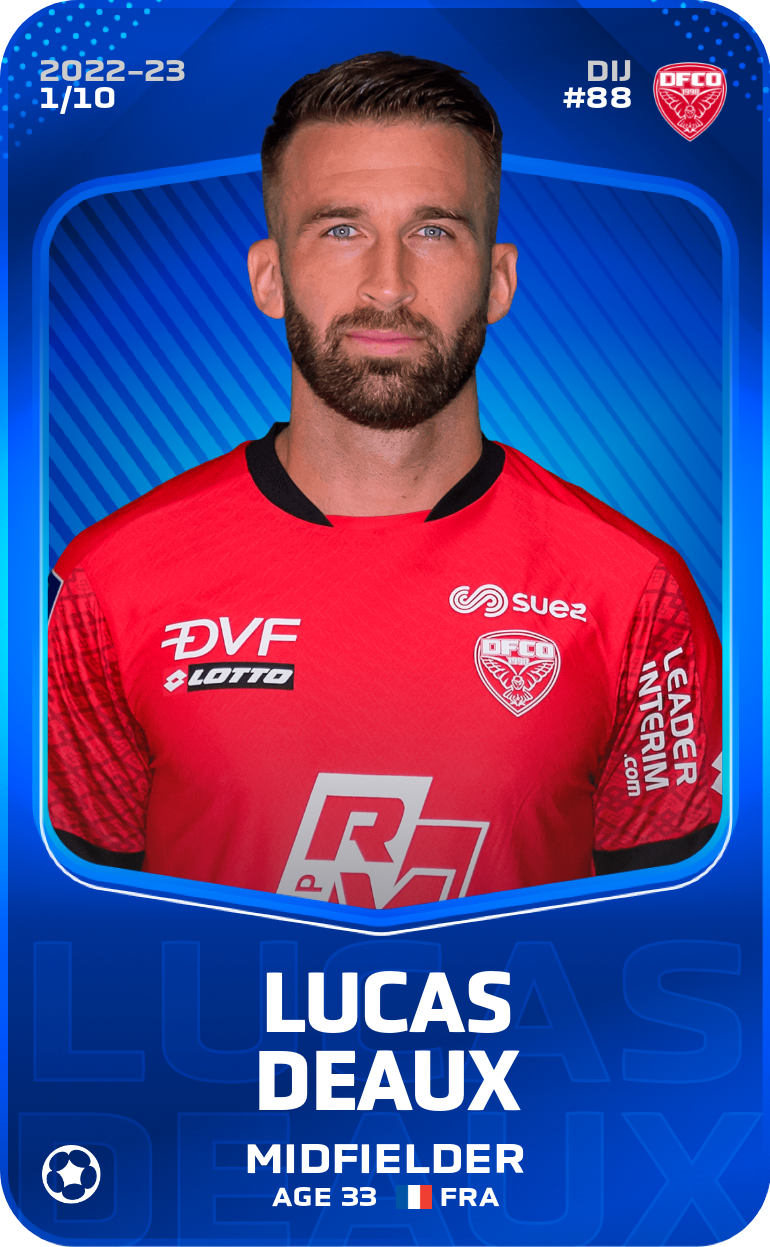 Sorare - Sorare Official - Lucas Deaux 2022-23 • Super Rare 1/10 - NFT # 108161159073622519544232996343753478397590542670259960849334829982446489293239