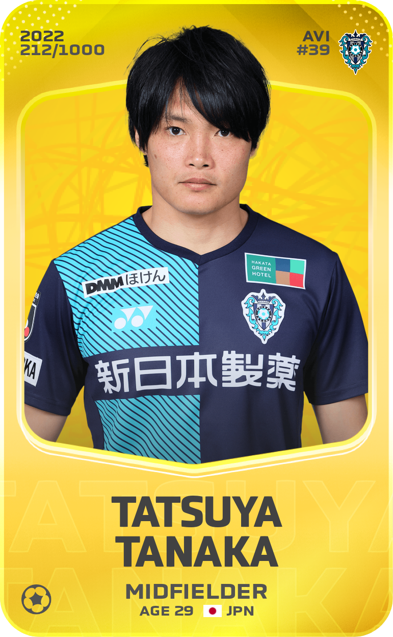 Sorare - Sorare Official - Tatsuya Tanaka 2022-23 • Limited 212/1000 - NFT # 111293462928404681931432602074875711990707631233647023176772126024194506880015