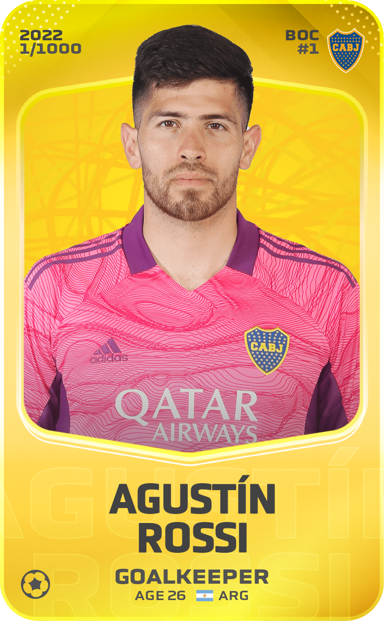 Sorare - Sorare Official - Agustín Rossi 2022-23 • Limited 1/1000 - NFT # 60183195261442281480435112636862200151002523295729043935096634655759671888099