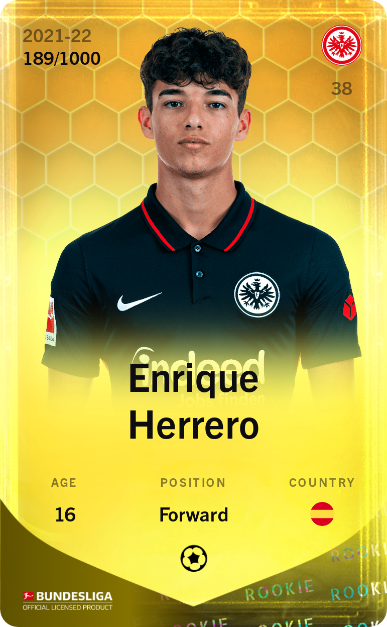 Sorare - Sorare Official - Enrique Herrero 2021-22 • Limited 189/1000 - NFT # 4382089048014272114238593438083586760107032787177155985159037933570033774256