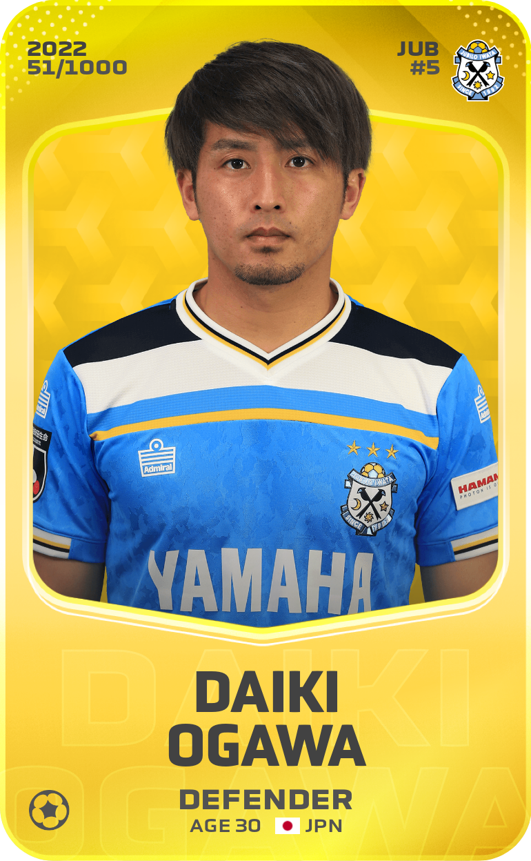 Sorare - Sorare Official - Daiki Ogawa 2022-23 • Limited 51/1000 - NFT # 28403416830949329257175414118041389083585515054398198198095575487250007311576