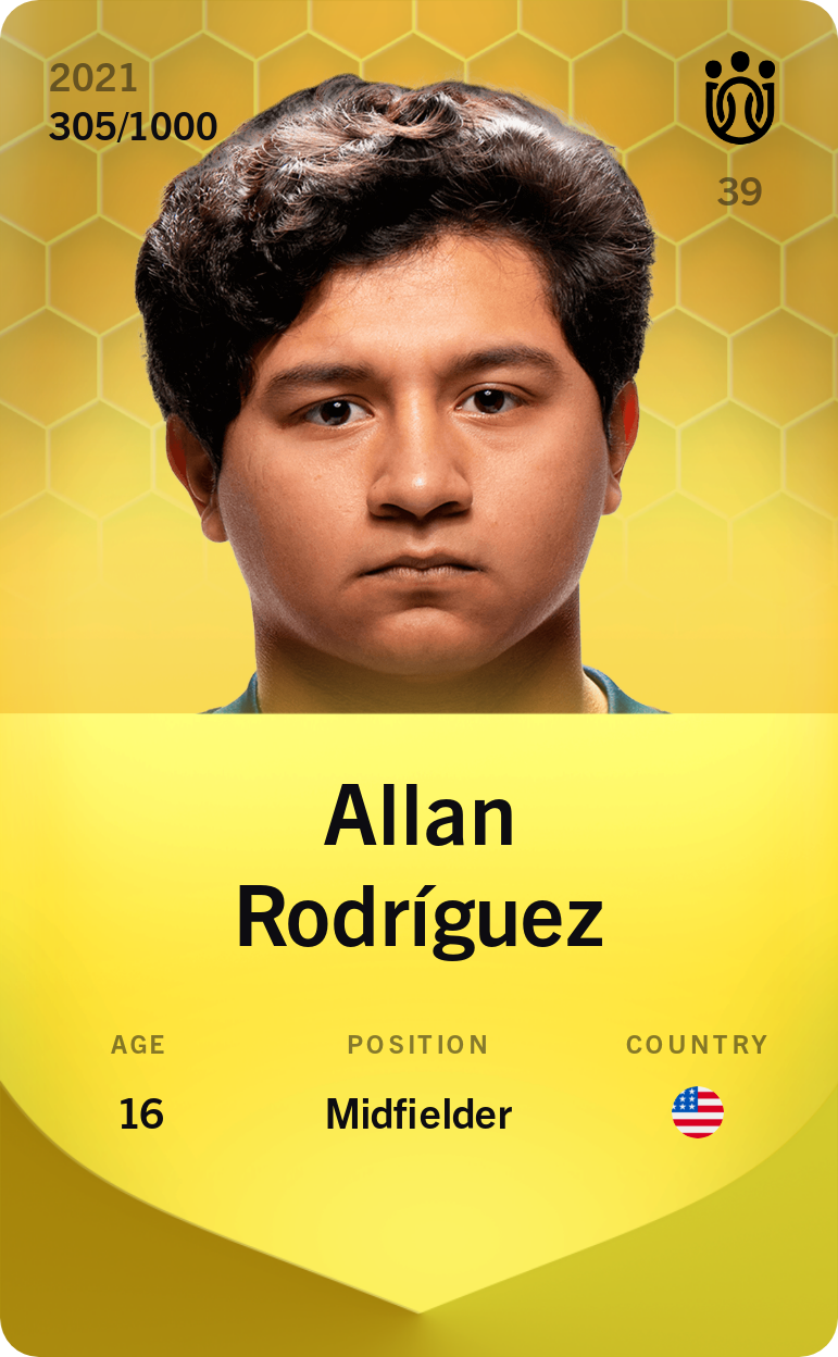 Sorare - Sorare Official - Allan Rodríguez 2021-22 • Limited 305/1000 - NFT # 18904548781607688653309664483030907423113117242530737819045340041030189806519