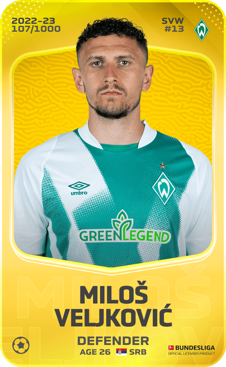 Miloš Veljković 2022-23 • Limited 107/1000