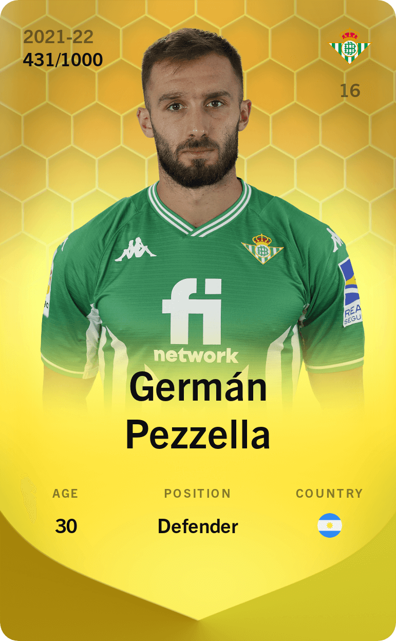 Germán Pezzella 2021-22 • Limited 431/1000