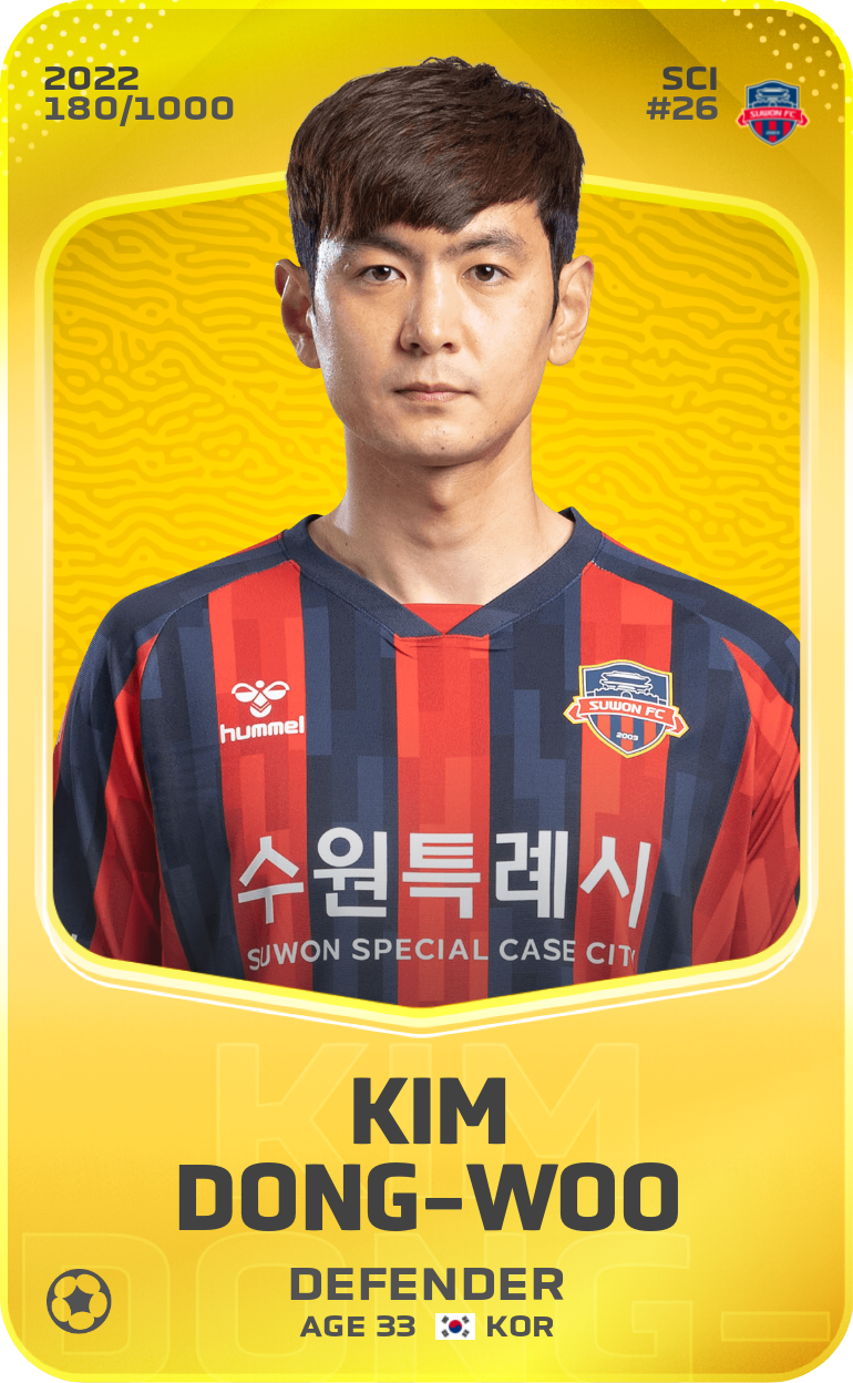 Sorare - Sorare Official - Kim Dong-Woo 2022-23 • Limited 180/1000 - NFT # 10010577704510368129276787867230765300918764368491479895767908238728078511127