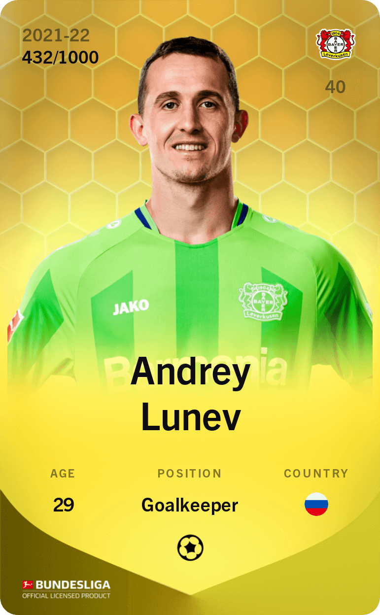 Andrey Lunev 2021-22 • Limited 432/1000