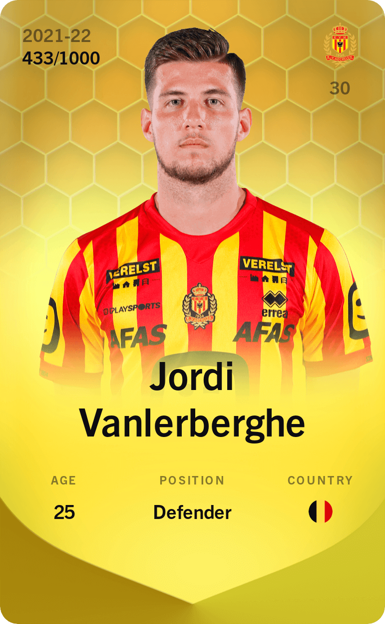 Jordi Vanlerberghe 2021-22 • Limited 433/1000