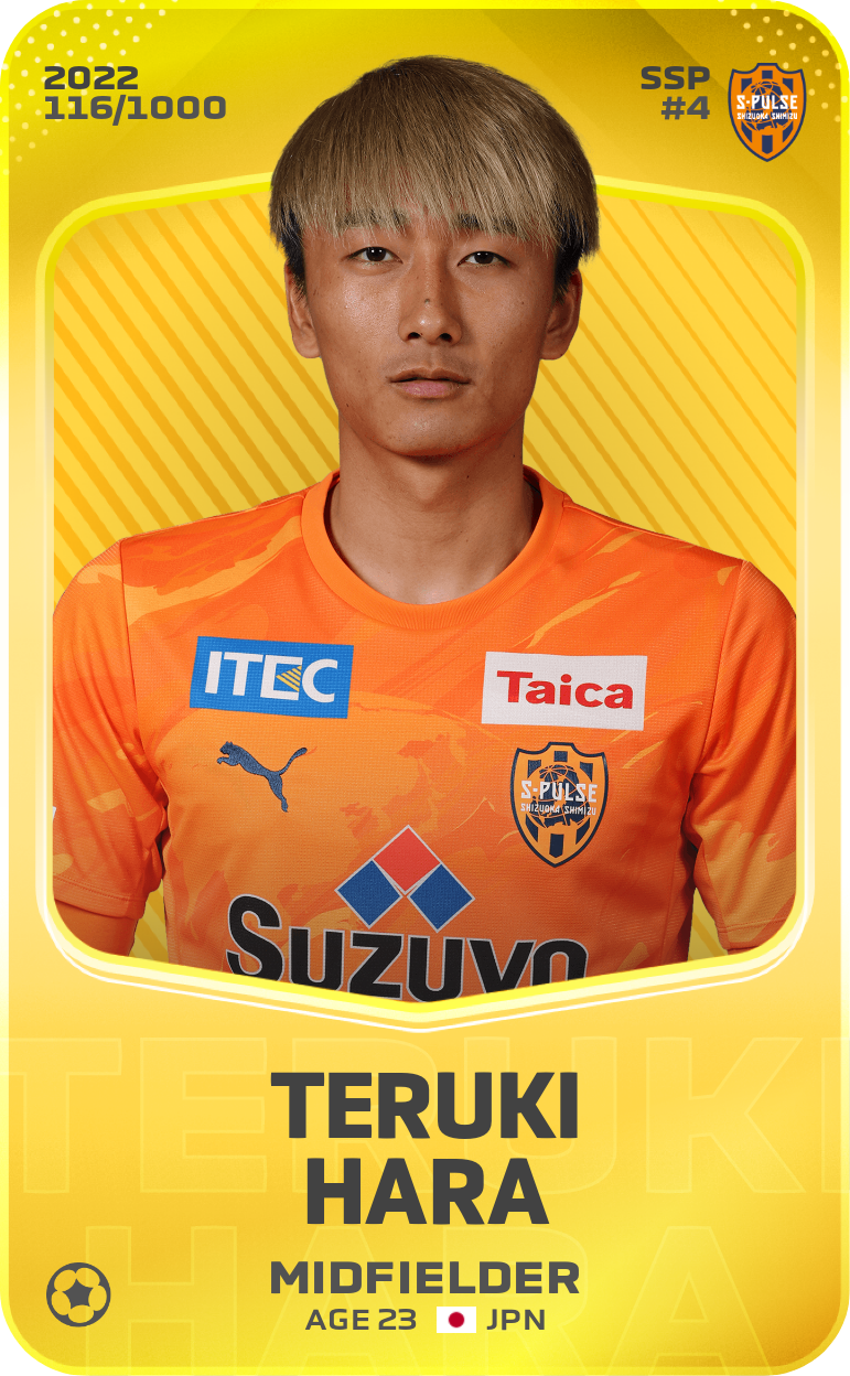 Sorare - Sorare Official - Teruki Hara 2022-23 • Limited 116/1000 - NFT # 60069825990515066608706886617002413263479787454544977956382432108025798145633
