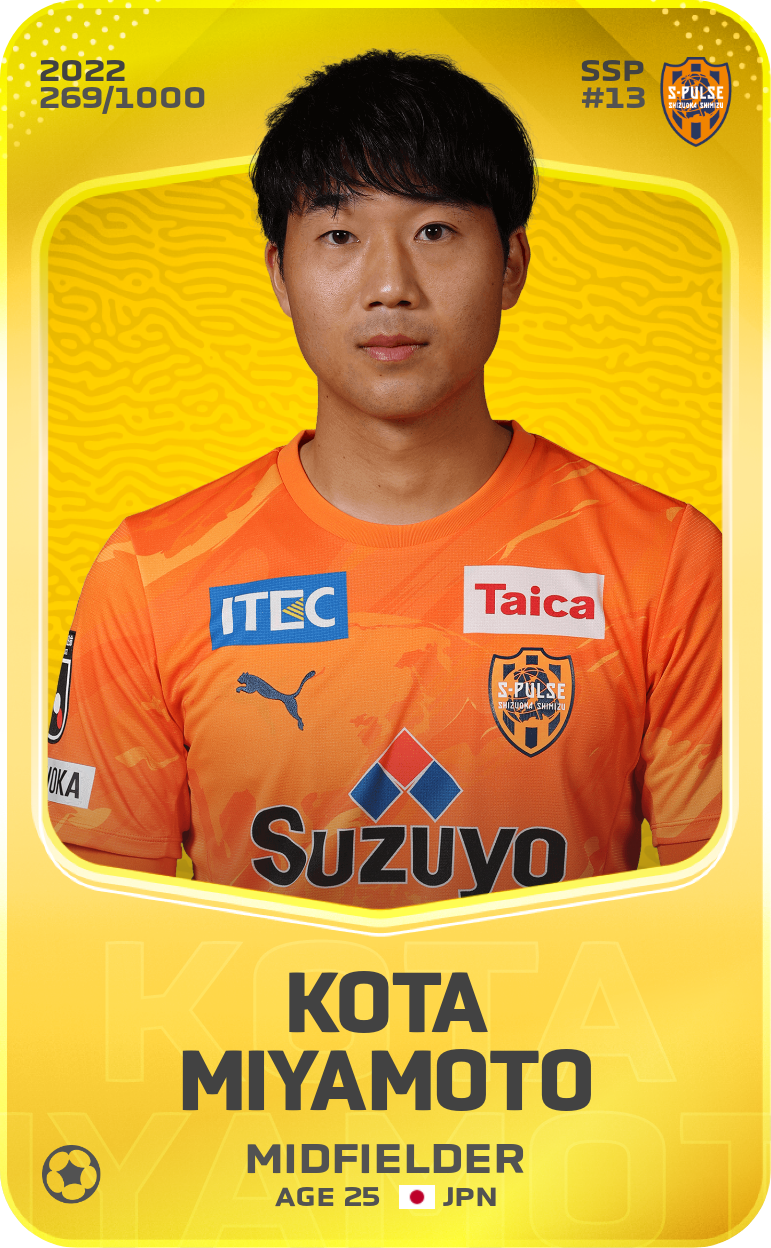 Sorare - Sorare Official - Kota Miyamoto 2022-23 • Limited 269/1000 - NFT # 8188678069264120788535903408984955798653578498154361578803473682602625825340