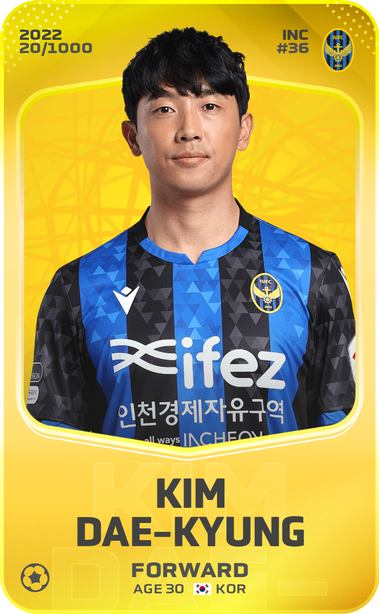 Sorare - Sorare Official - Kim Dae-Kyung 2022-23 • Limited 20/1000 - NFT # 96243433774060087374748701782679105898574997916023988567611423393291215717757