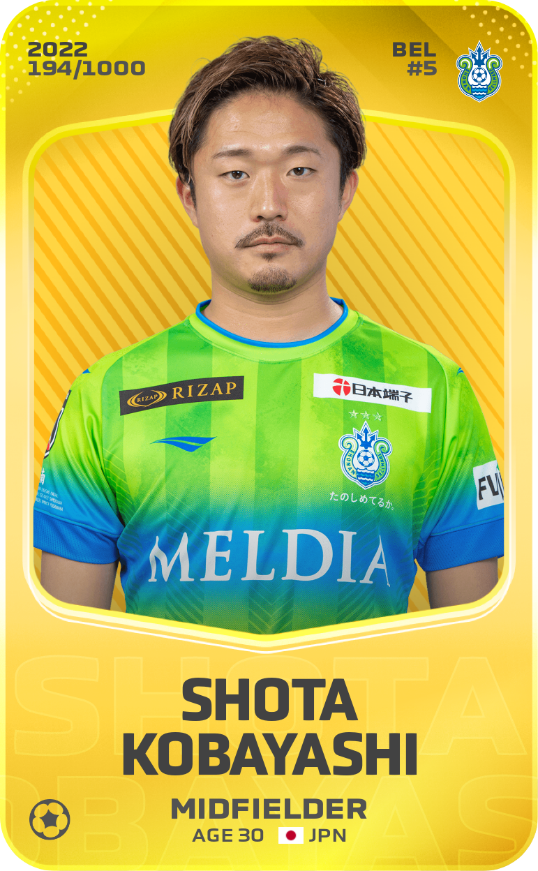 Sorare - Sorare Official - Shota Kobayashi 2022-23 • Limited 194/1000 - NFT # 45667424938642768361688114532947130746908113401766194086423450534228610077963