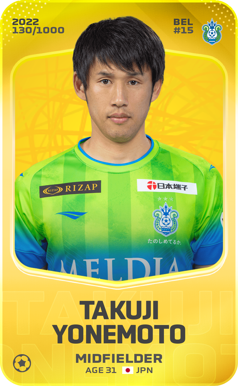 Sorare - Sorare Official - Takuji Yonemoto 2022-23 • Limited 130/1000 - NFT # 112086311383424691878899442694759462666075233532229161104319677699564234783021