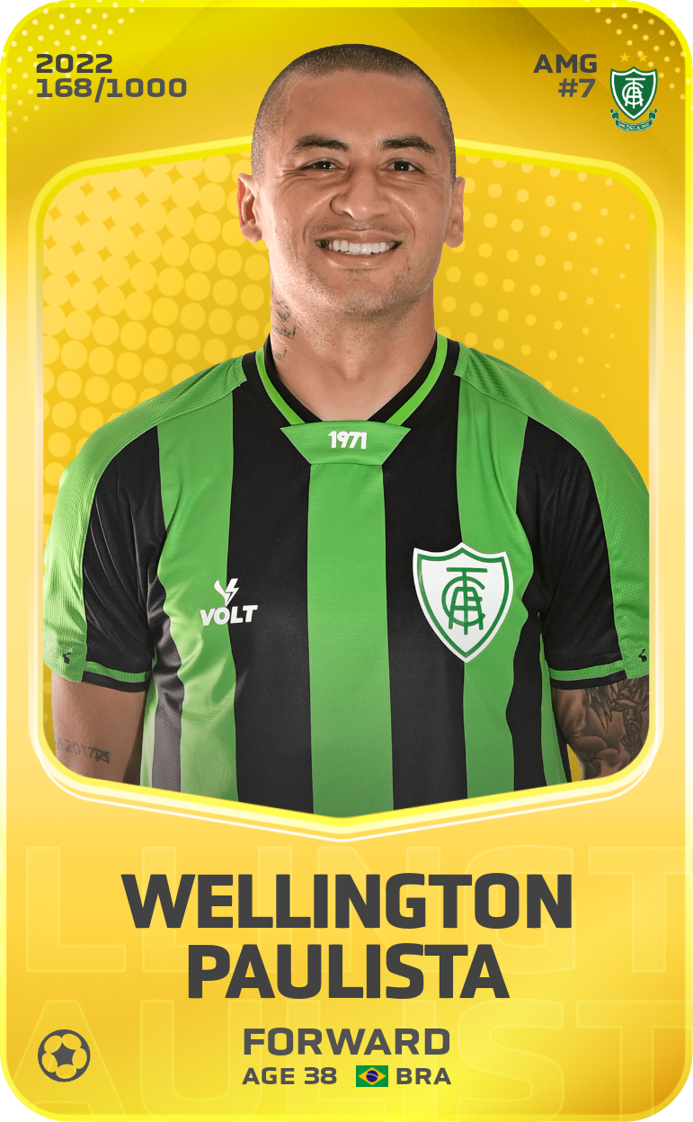 Sorare - Sorare Official - Wellington Paulista 2022-23 • Limited 168/1000 - NFT # 36214329337232080368909915394710038632108326495841582863155021138786505643495