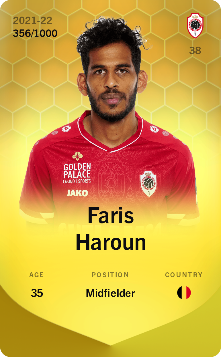 Sorare - Sorare Official - Faris Haroun 2021-22 • Limited 356/1000 - NFT # 93338007608356960672122379797506704107215597541429899531461305318359207710327