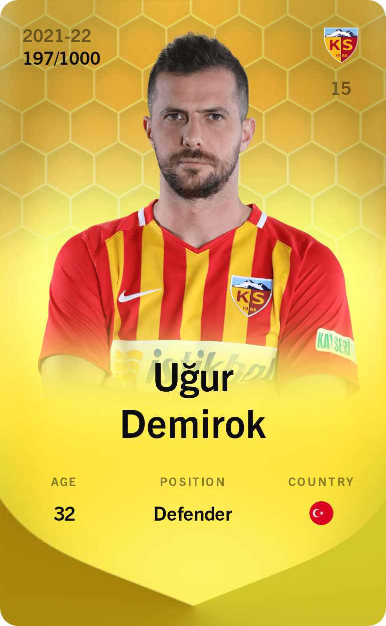 Sorare - Sorare Official - Uğur Demirok 2021-22 • Limited 197/1000 - NFT # 42446954308649959780829190452687118061018661270745155273550025483680606174328