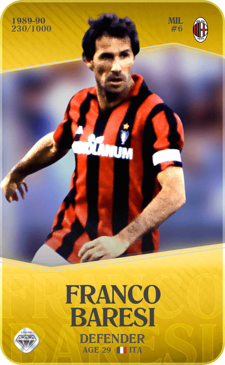 Franco Baresi 1989-90 • Limited 230/1000