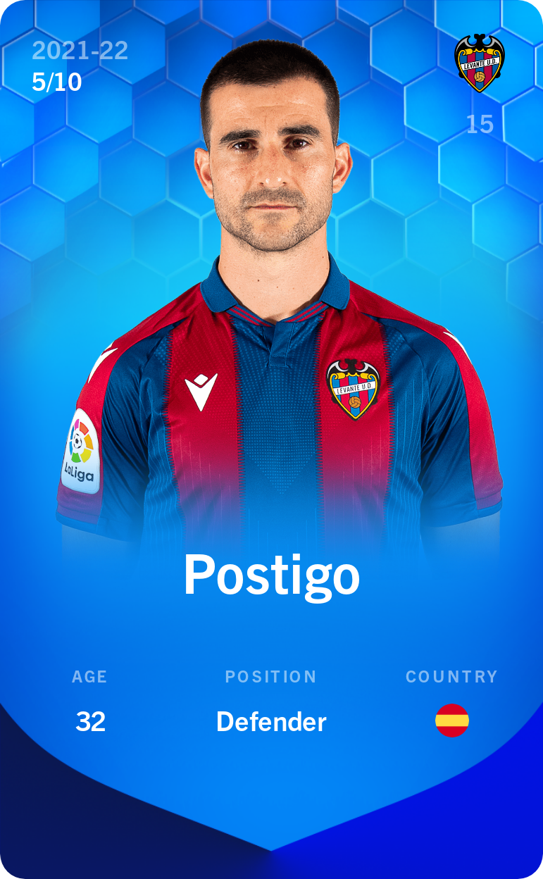 Sorare - Sorare Official - Postigo 2021-22 • Super Rare 5/10 - NFT # 58200800908489553624345337451806748466458829049493324762167898908124333988925