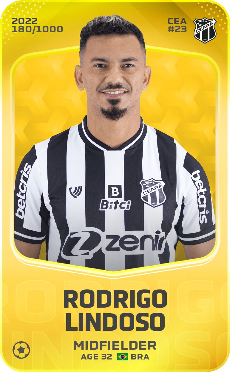 Sorare - Sorare Official - Rodrigo Lindoso 2022-23 • Limited 180/1000 - NFT # 5727044168197316471560468218556920765310048731687949103377730074061756044823
