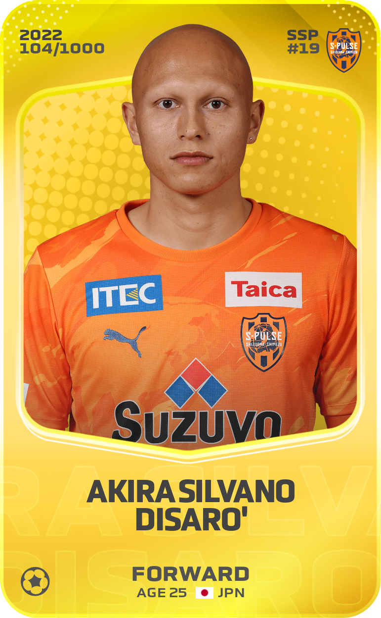 Sorare - Sorare Official - Akira Silvano Disaro' 2022-23 • Limited 104/1000 - NFT # 54748160886809365749059582467245972595813828803229133452060189076141693137437