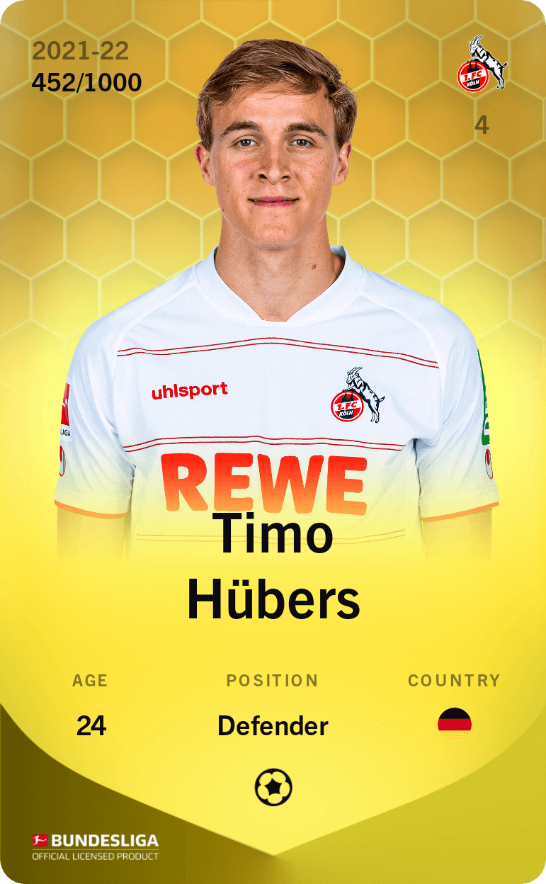 Timo Hübers 2021-22 • Limited 452/1000