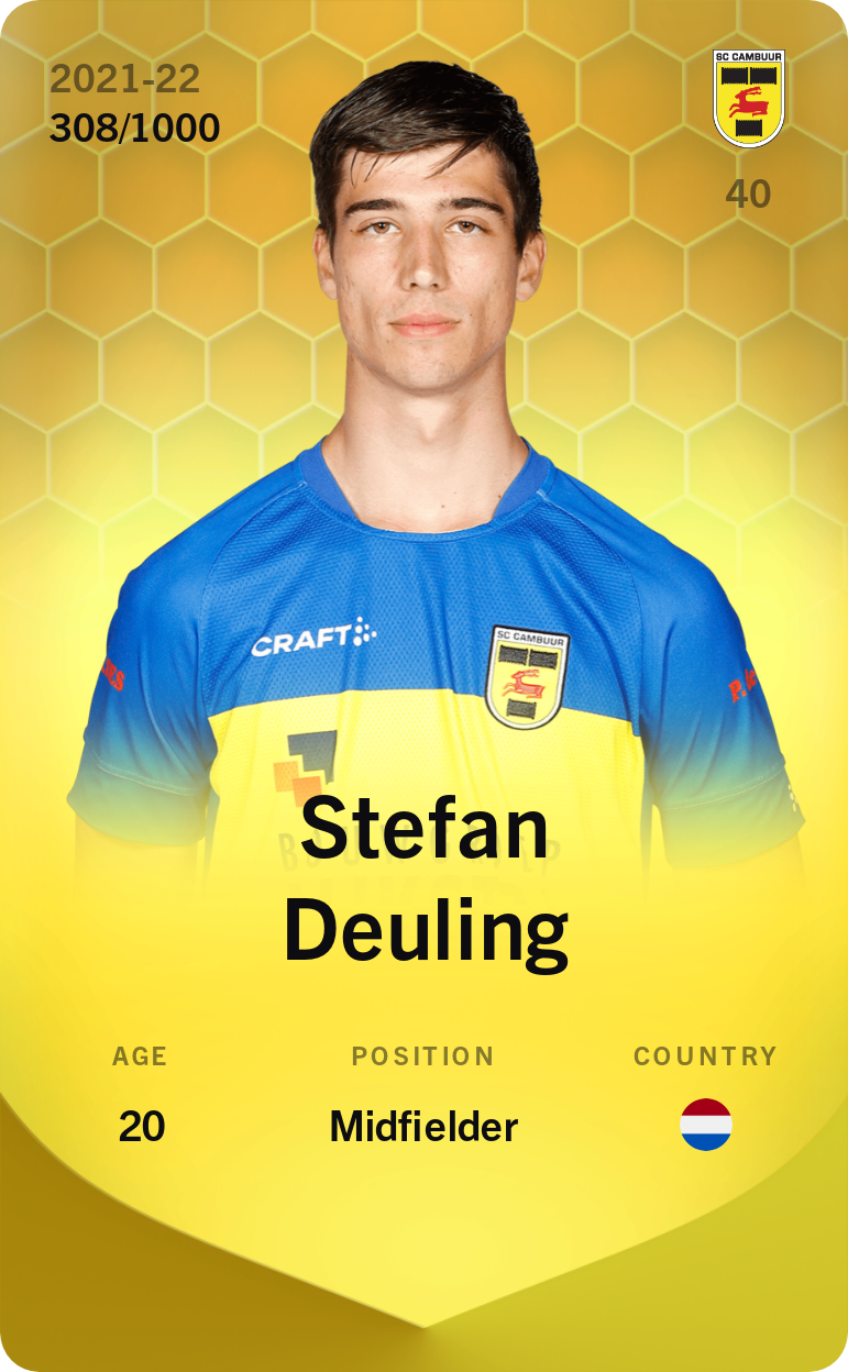 Sorare - Sorare Official - Stefan Deuling 2021-22 • Limited 308/1000 - NFT # 98046987437853082962480264187077340519011290604174159409171031091692960669750