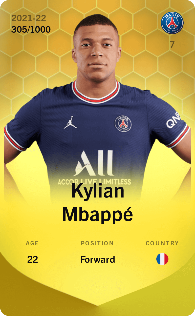 Kylian Mbappé 2021-22 • Limited 305/1000