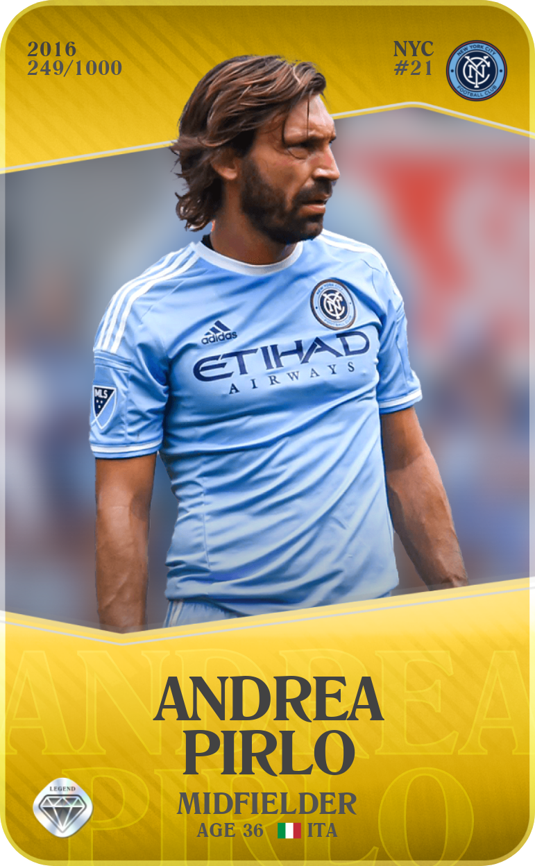 Sorare - Sorare Official - Andrea Pirlo 2016-17 • Limited 249/1000 - NFT # 44991025540392139435303945840863829344698038794847637242399036274302698628347