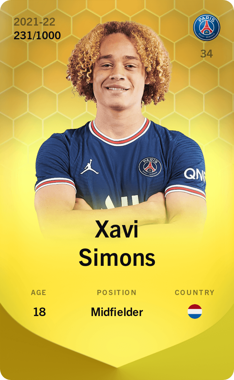 Xavi Simons 2021-22 • Limited 231/1000