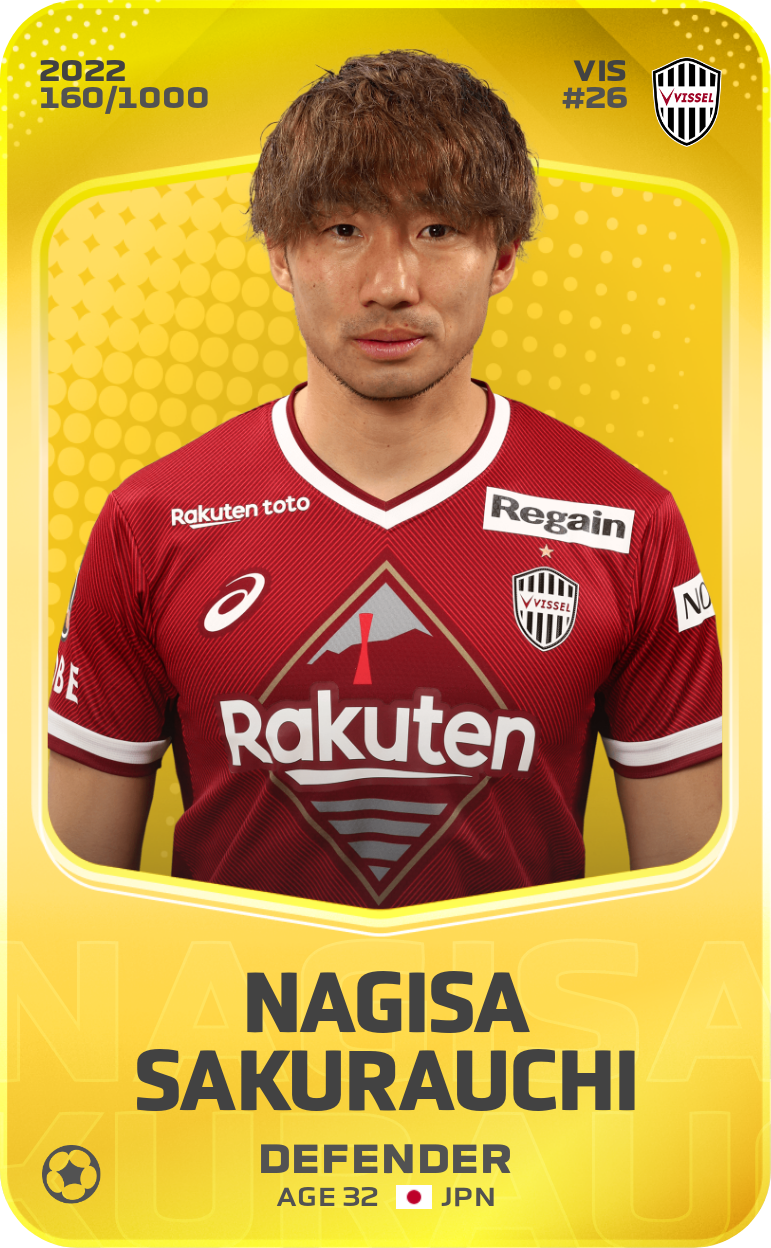 Sorare - Sorare Official - Nagisa Sakurauchi 2022-23 • Limited 160/1000 - NFT # 77922817796035411704427788419987240517440086894657368936305533669431320222553