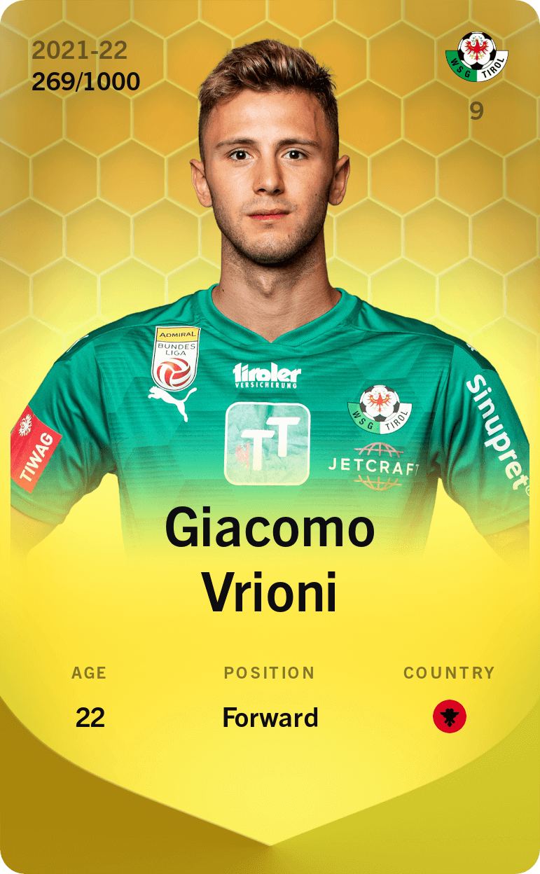 Giacomo Vrioni 2021-22 • Limited 269/1000
